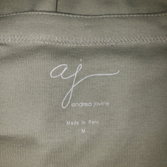 NWT AJ Andrea Jovine Boat Neck Top Cotton Modal 3/4 Sleeve Tee New T-Shirt Sz M - Picture 2 of 7